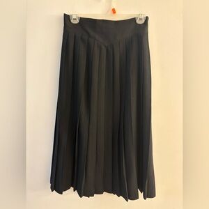 Vintage Christian Dior Separates - Black A-Line Pleated Skirt, Size 8. USA made